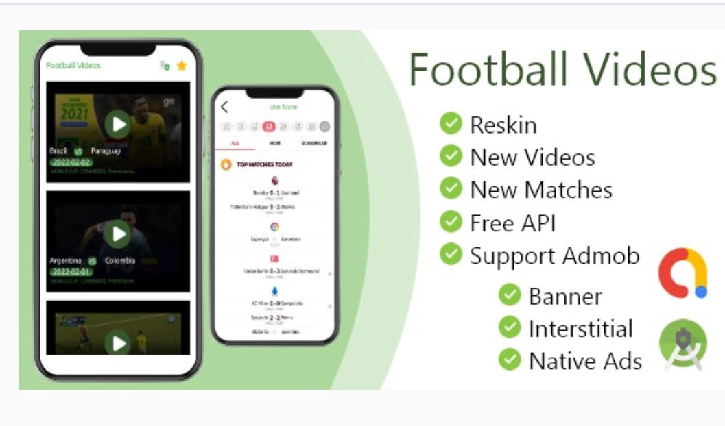 Football Videos ODDs Comparison and Live Score App + Admob