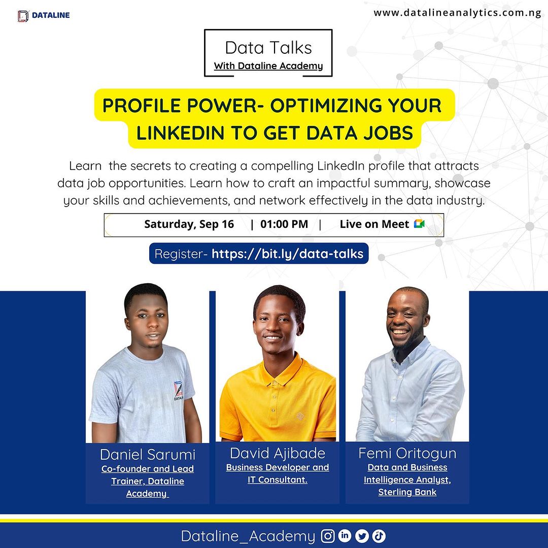 Optimize Your Profile To Get Data Jobs (RECORDED)