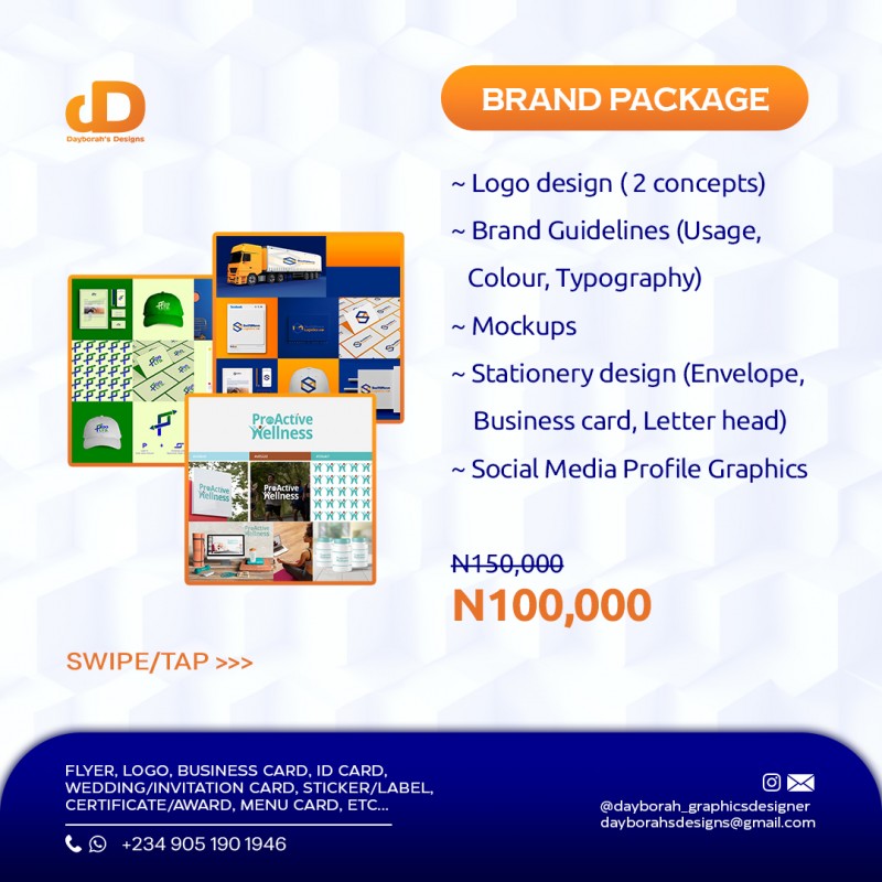 Buy BRAND PACKAGE by Dayborah's Designs on Selar