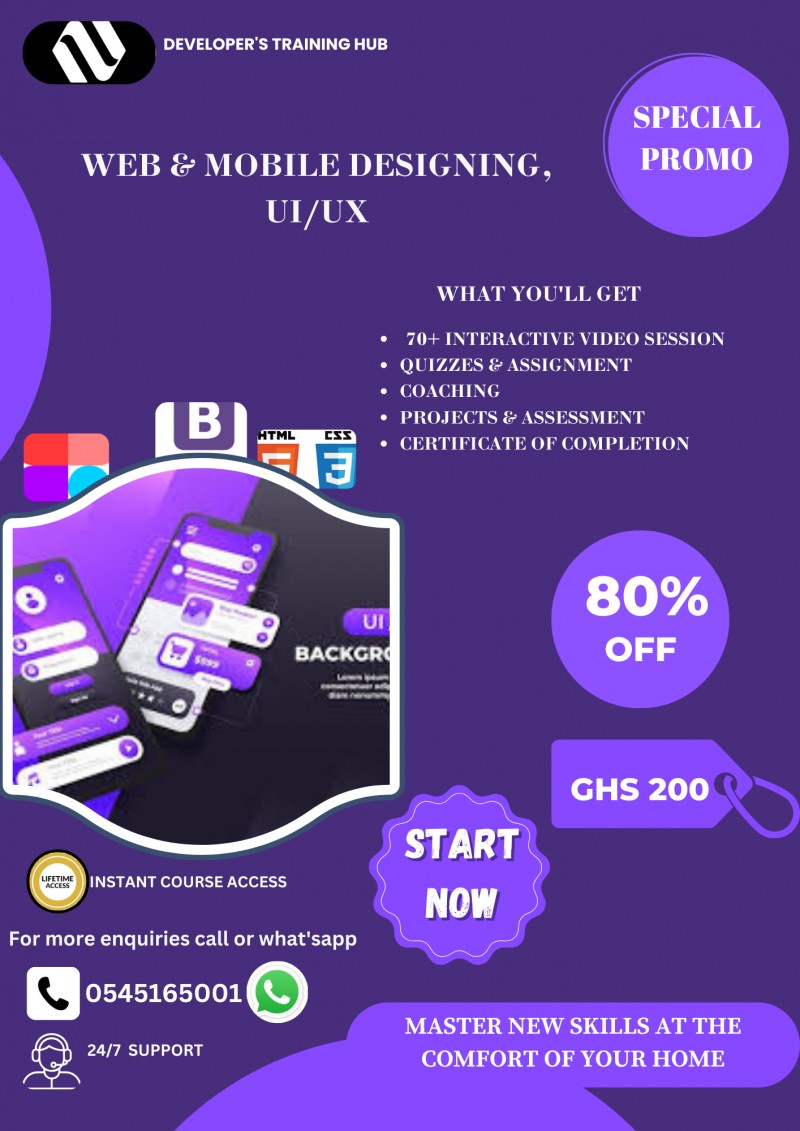 Buy UI/UX Designing by Developer's Training Hub on Selar