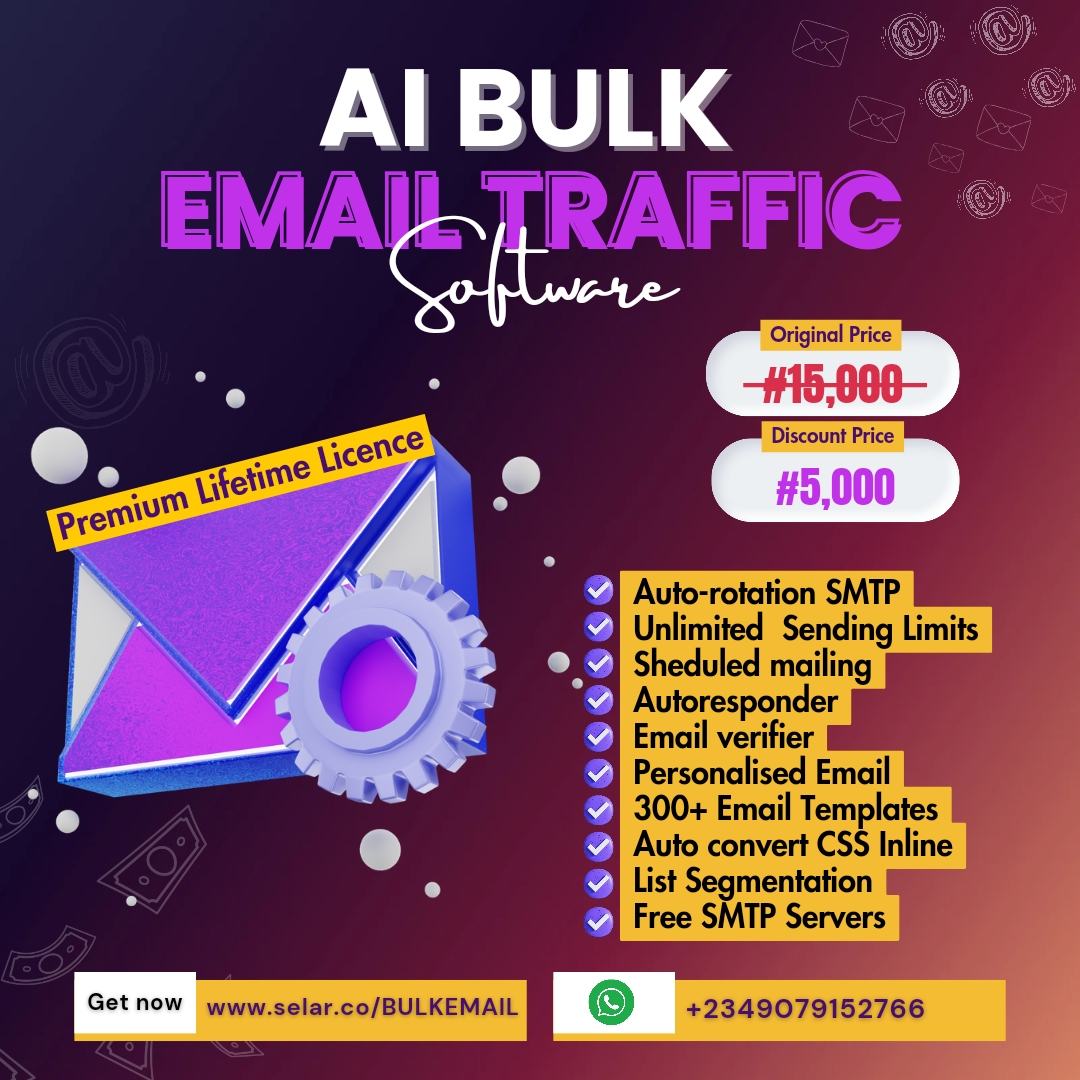 Buy AI BULK EMAIL SOFTWARE By Diggitech Academy On Selar