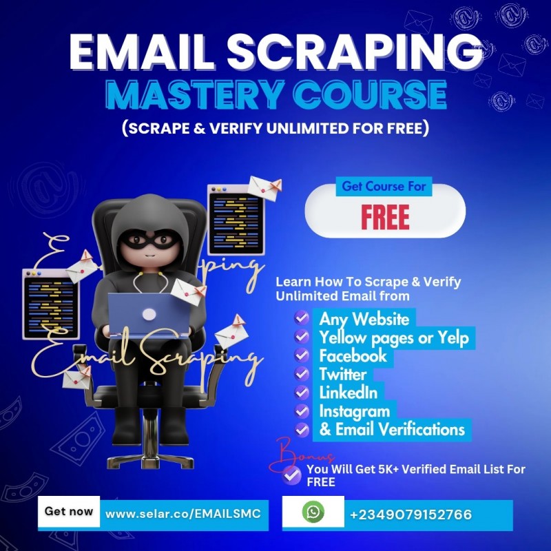 Buy EMAIL SCRAPING MASTERY COURSE by Diggitech Academy on Selar