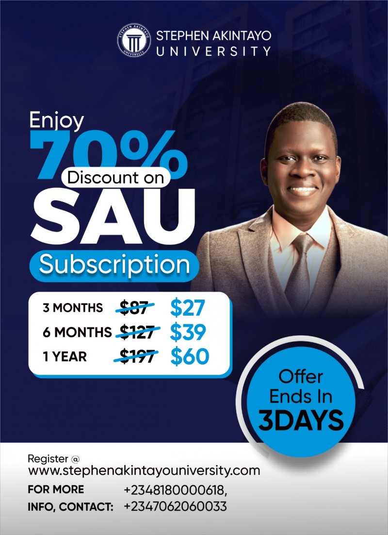 (3 months) Stephen Akintayo University of wealth - Black friday promo