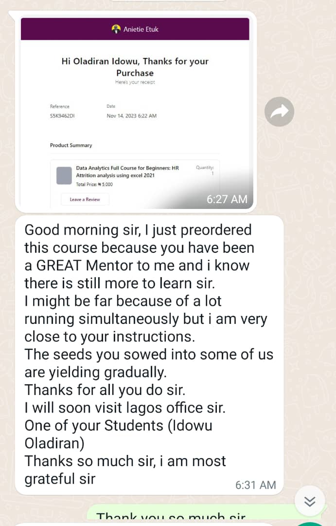 Customer review 1