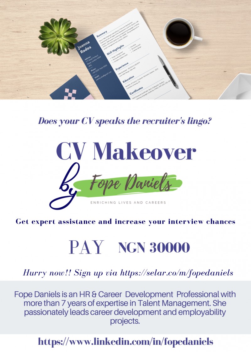 CV Makeover by Fope Daniels