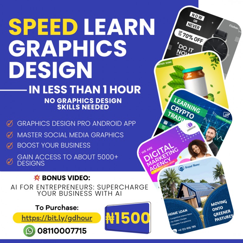 Speed Learn Graphics Design in Less than 1hour