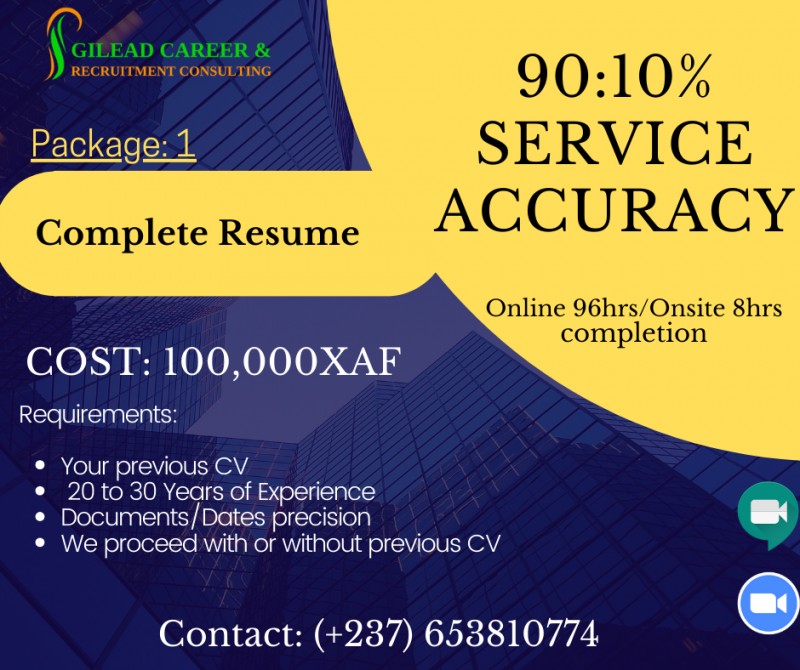 Complete CV Building (20-30 years of Experience)