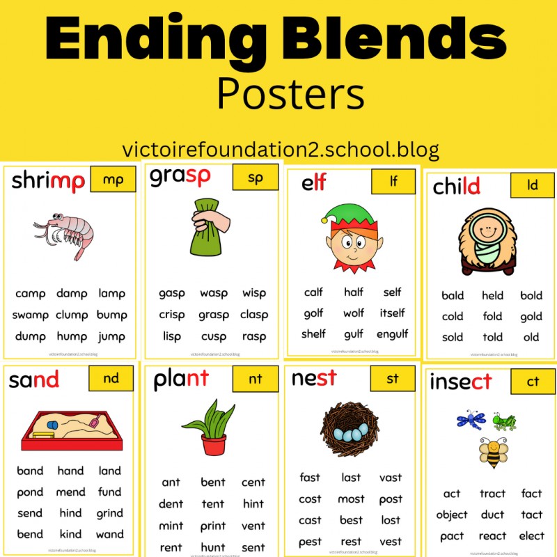 Ends And Blends Poster Free Consonant Blend Poster | TPT