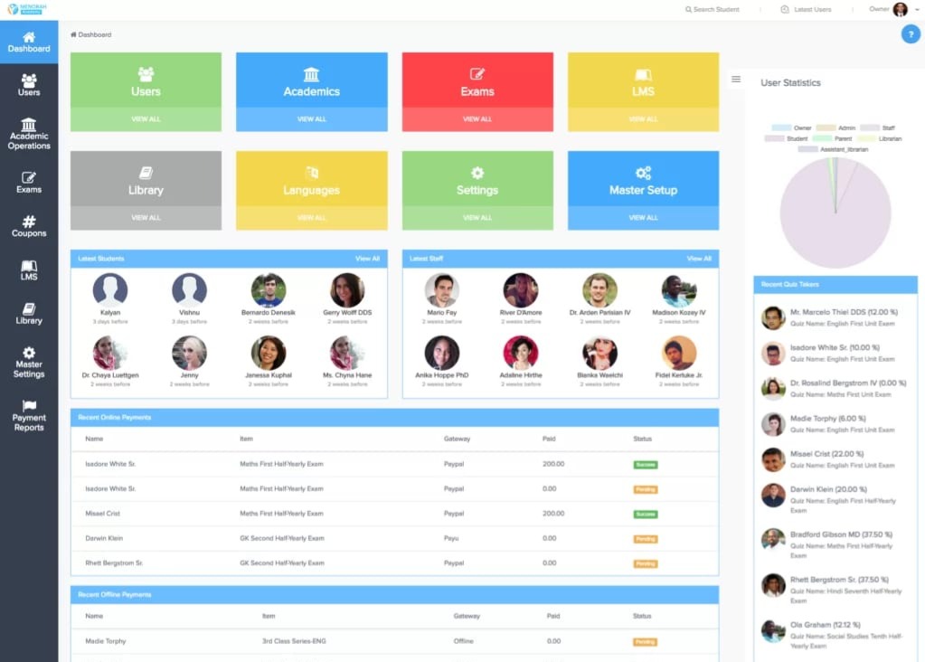 Full featured School Management Software