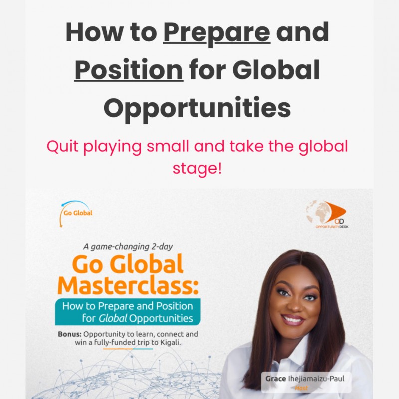 Go Global Masterclass: How to prepare and position for opportunities