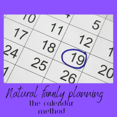 Natural Family planning(calendar method)