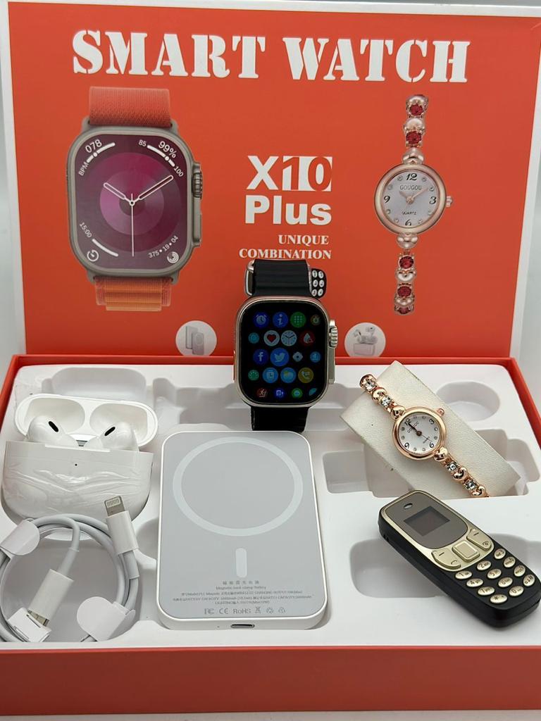 Smartwatch Ultra X10 plus Comes with a mini dual sim phone and an extra female watch