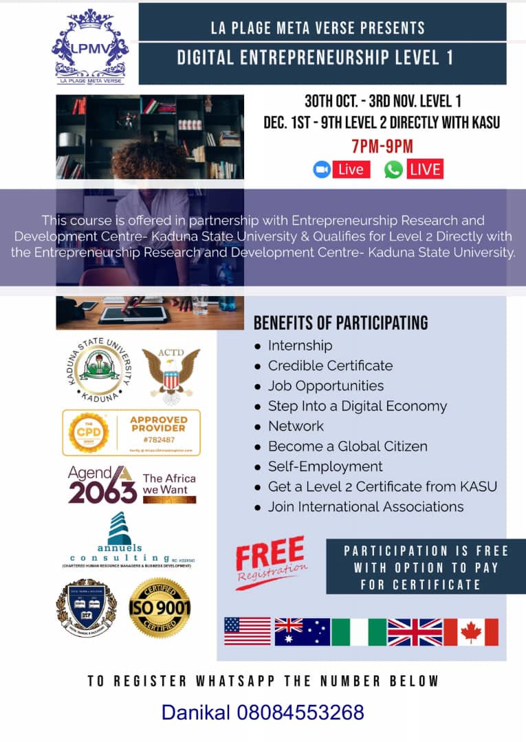 Digital Entrepreneurship (Level 1)