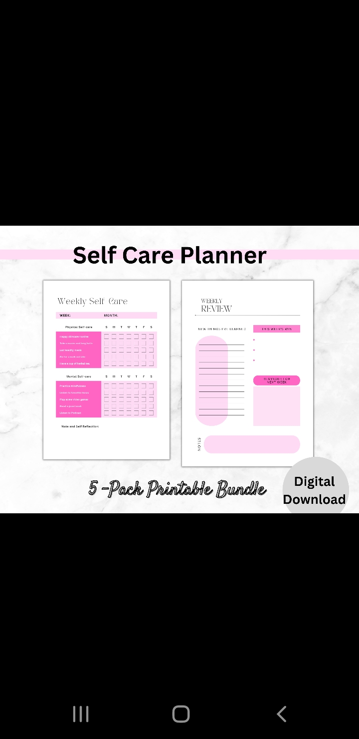 Self Care Planner