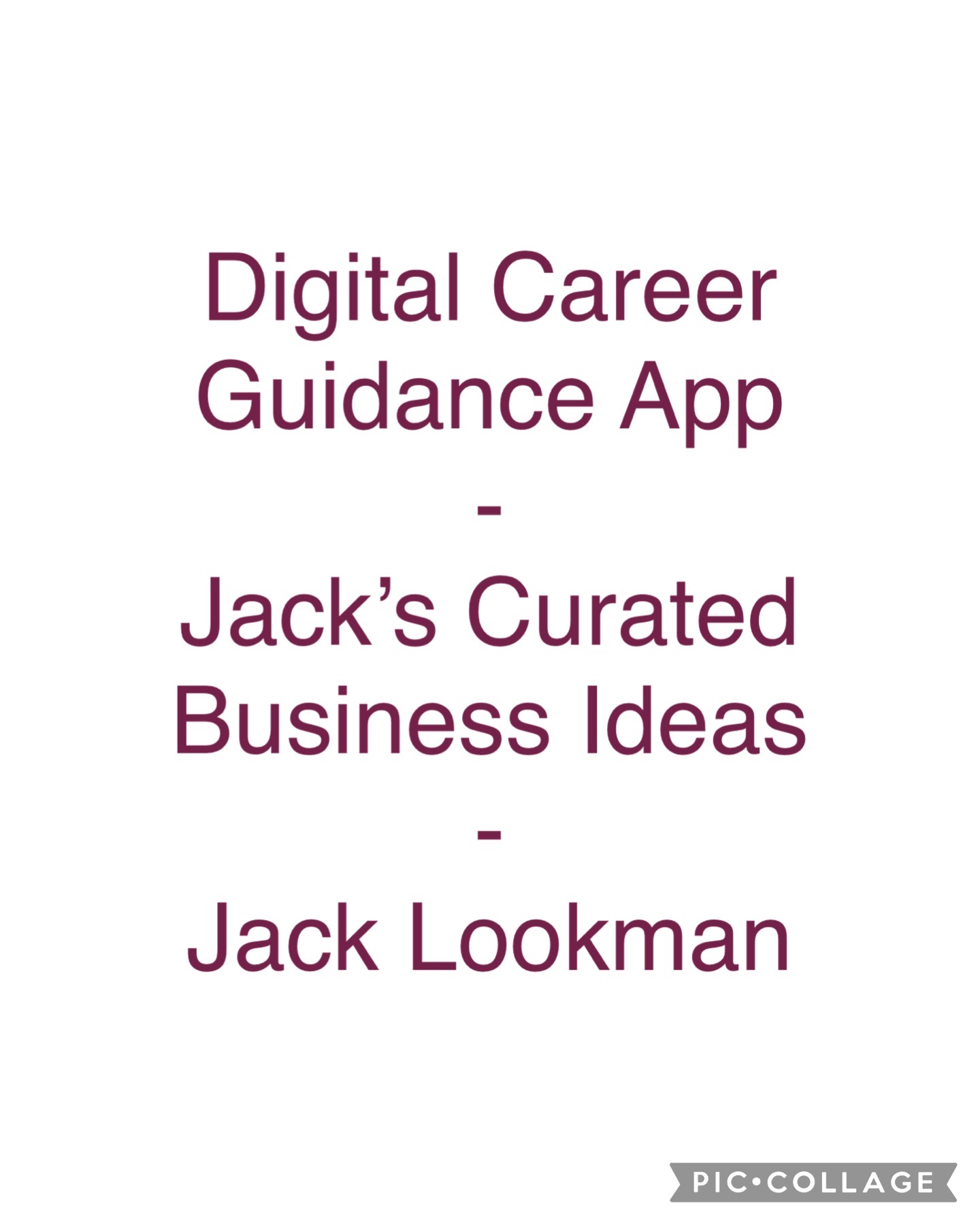 Digital Career Guidance App - Jack's Curated Business Ideas