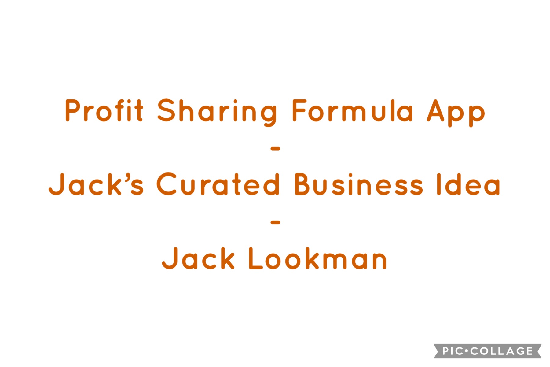 Profit Sharing Formula App - Jack's Curated Business Idea - Jack Lookman