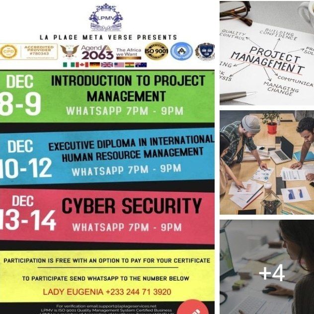 Business Project Management/ International Human Resource Management/ Cyber Security courses