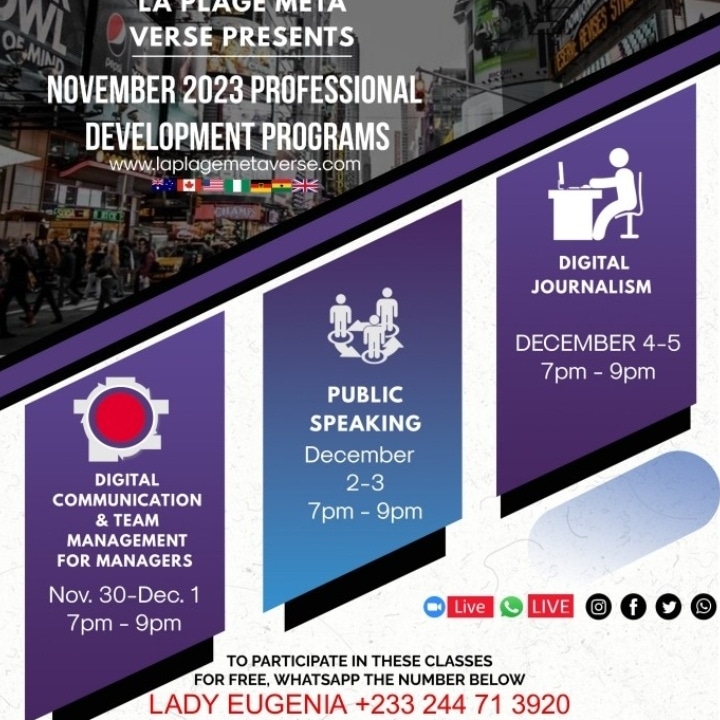 Digital communication / Public Speaking/ Digital Journalism Courses
