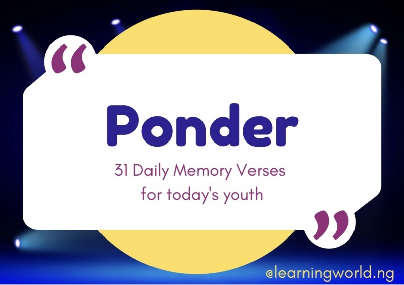 Ponder Memory Verse Flashcards