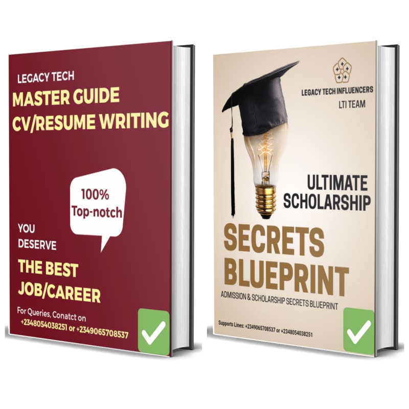 SCHOLARSHIP SECRETS BLUEPRINT & MASTER GUIDE CV/RESUME WRITING