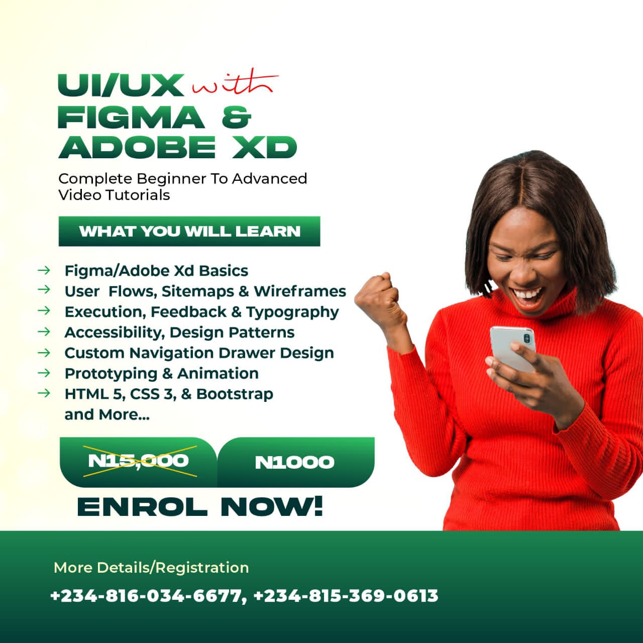 Buy UI/UX WITH FIGMA AND ADOBE XD by Mesuullogic on Selar