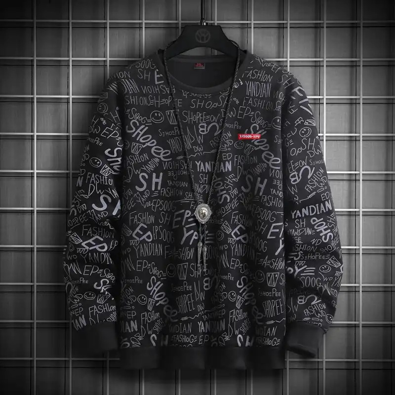 Oversize 4XL 5XL Sweatshirt Men Hoodies Spring Autumn Hoody Casual Streetwear Clothes