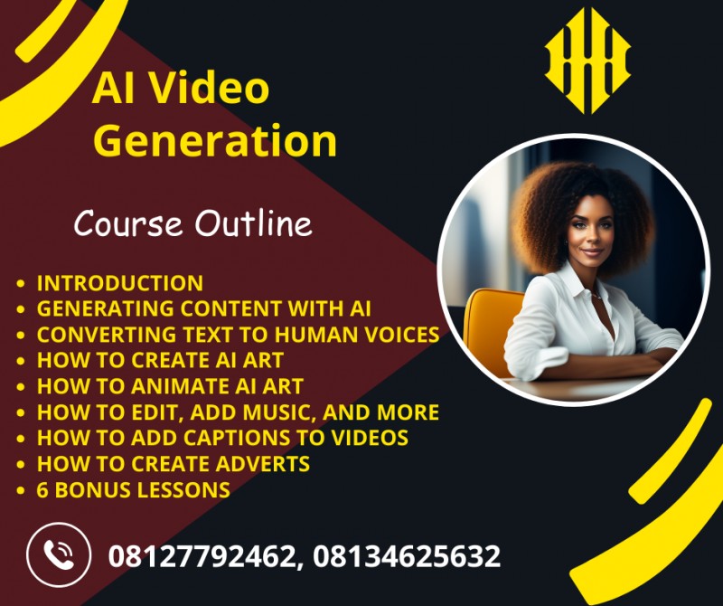 AI photos and video generation course