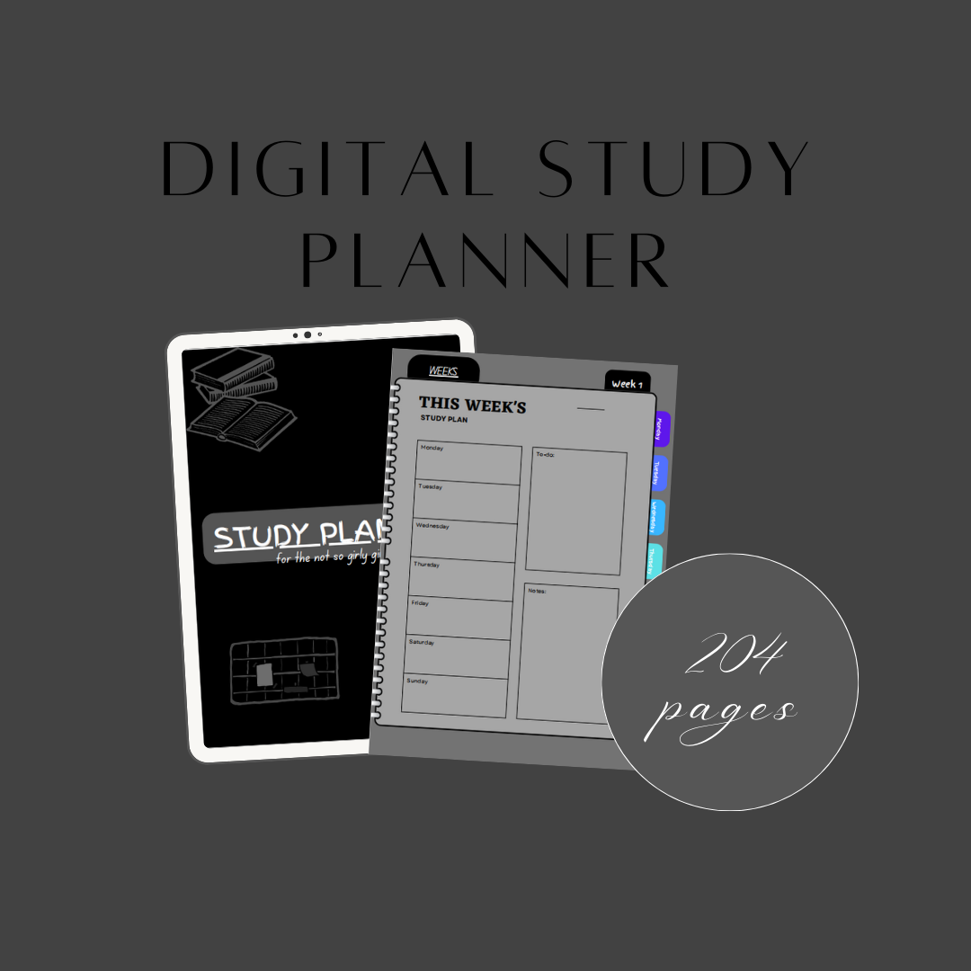 study planner for the not so girly girls