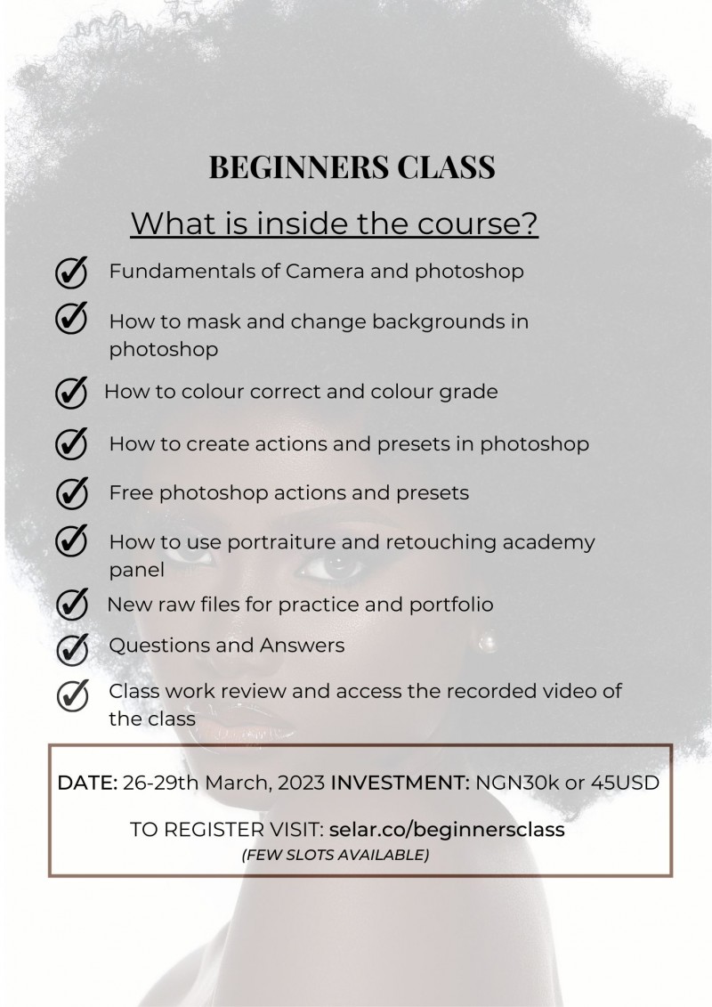 MARCH 2023: Beginners Retouching Class (VIDEO REPLAY)