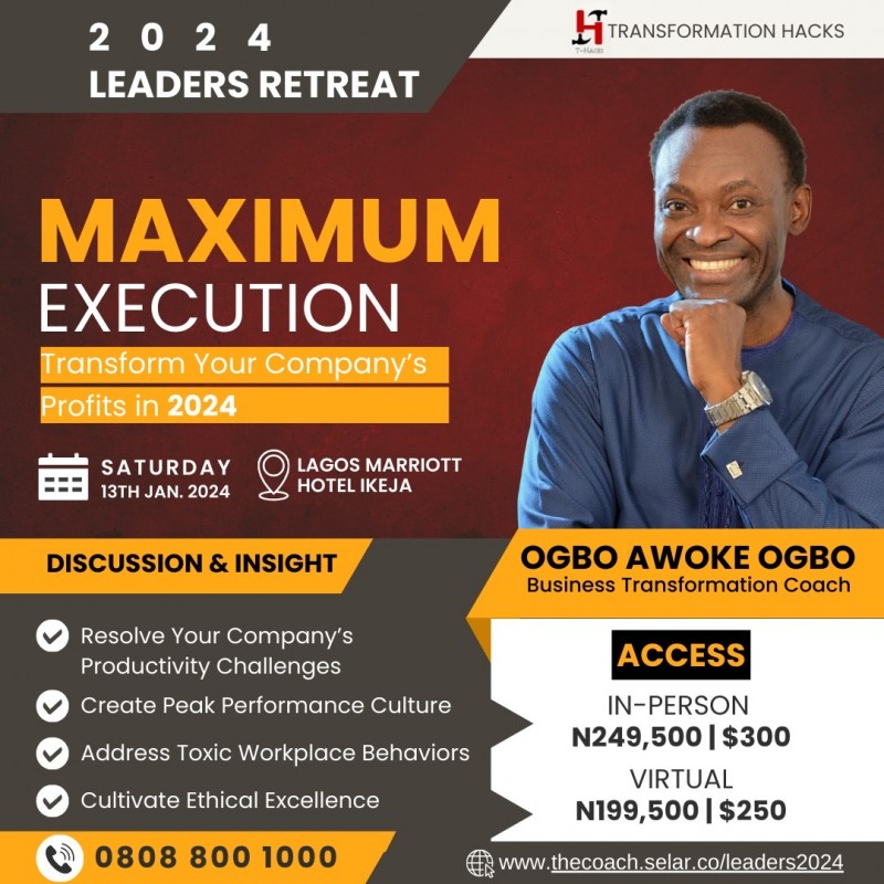 Leaders Retreat 2024 Ticket: Transform Your Company's Profits in 2024!
