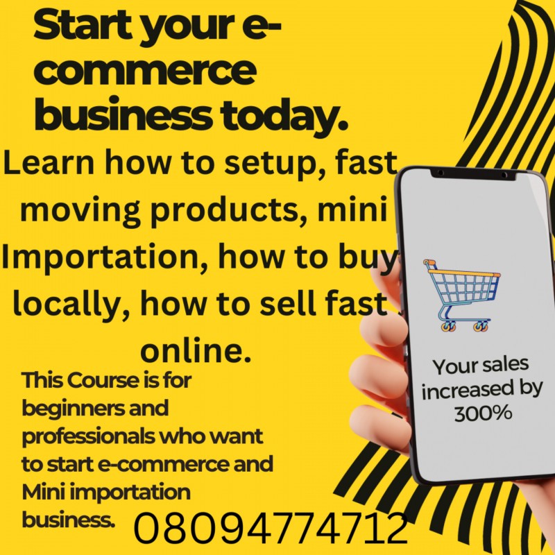 Start your E-commerce today.