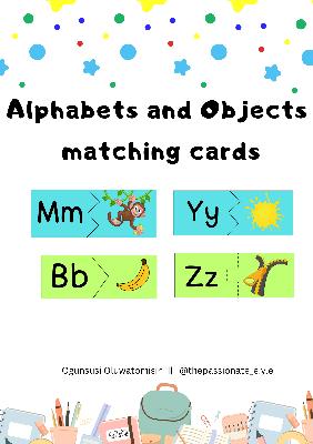 2 piece Alphabet and Object Puzzle.