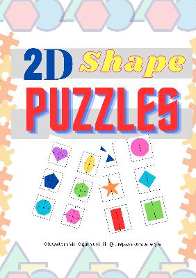 2 & 4piece shape puzzle cards