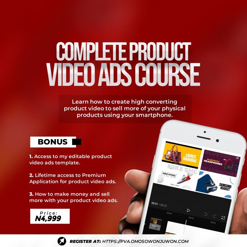 Complete Product video ads course