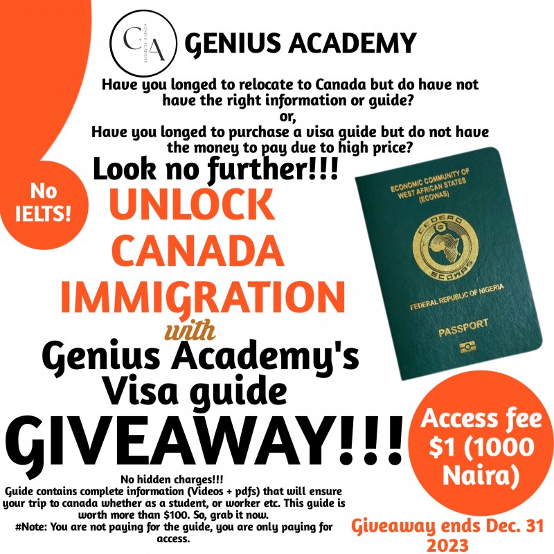 Visa guide giveaway by Genius Academy