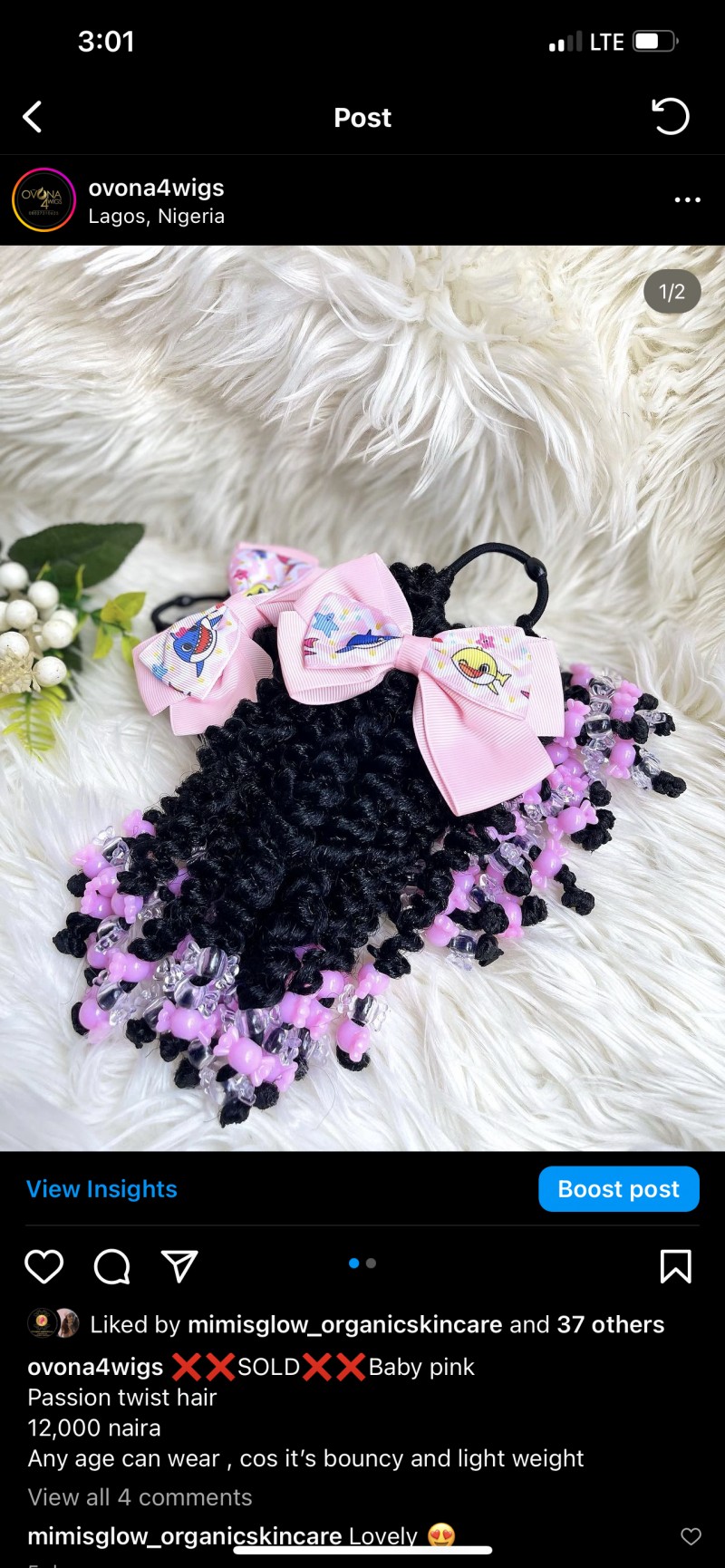 Kids passion twist ponytail
