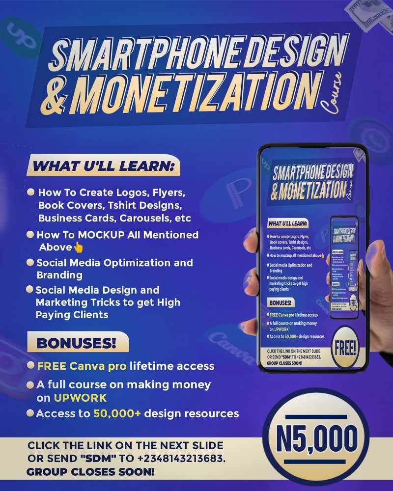 Buy SMARTPHONE DESIGN AND MONETIZATION COURSE by on Selar