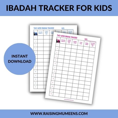 Ibadah Tracker For Kids