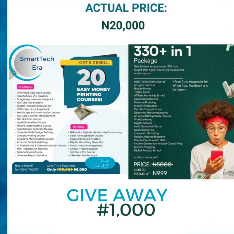 330+ in 1 Easy Money Printing Courses