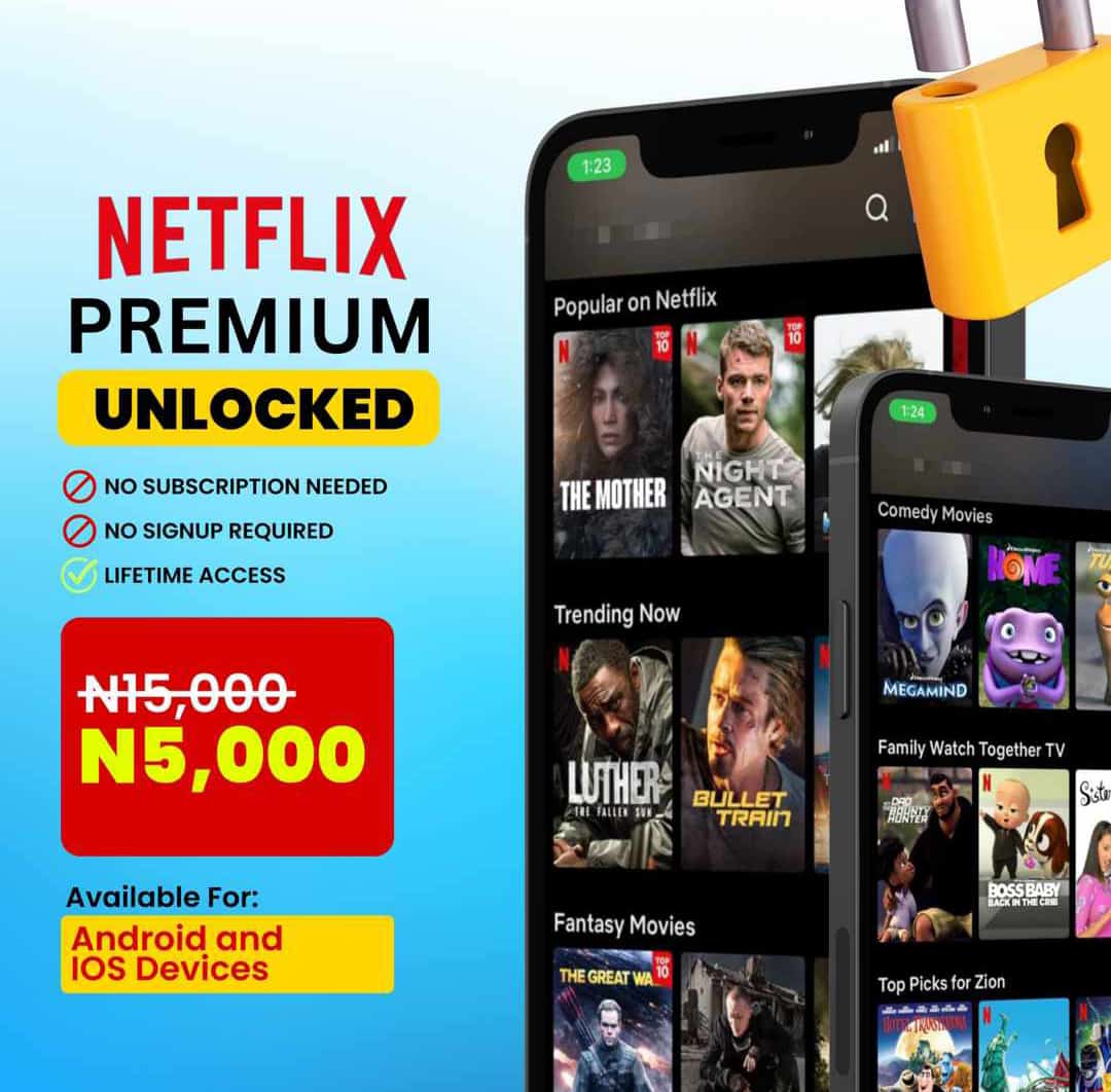 NETFLIX PREMIUM UNLOCK FOR LIFETIME DEAL