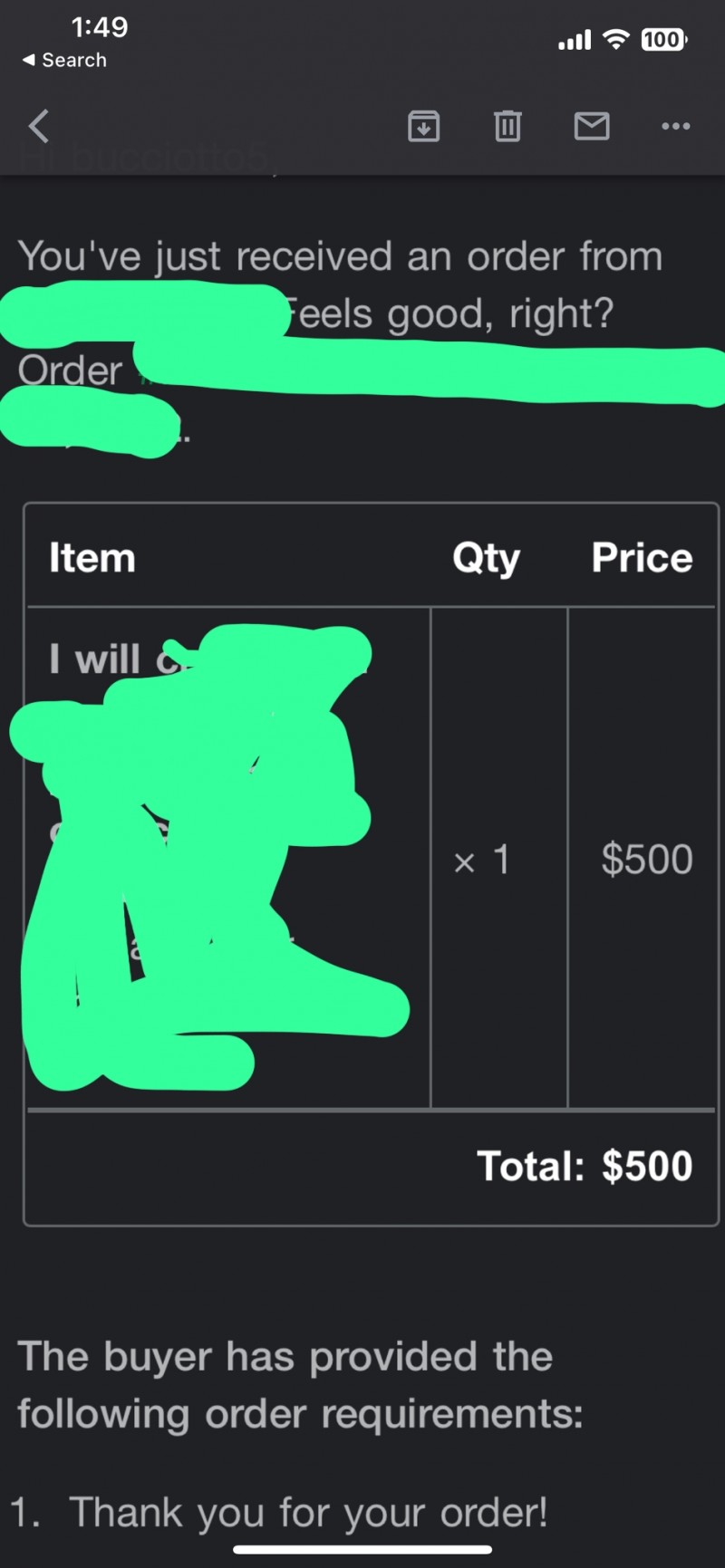 Customer review 1