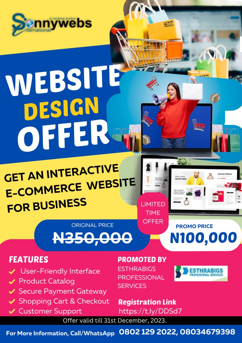 WEB DESIGN SPECIAL OFFER FOR DECEMBER
