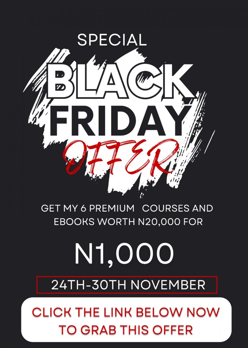 SPECIAL BLACK FRIDAY OFFER