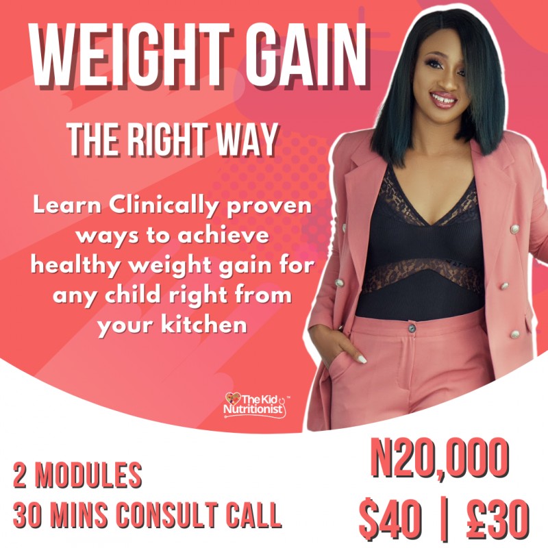 Buy Weight Gain Package by The Kid Nutritionist on Selar.co