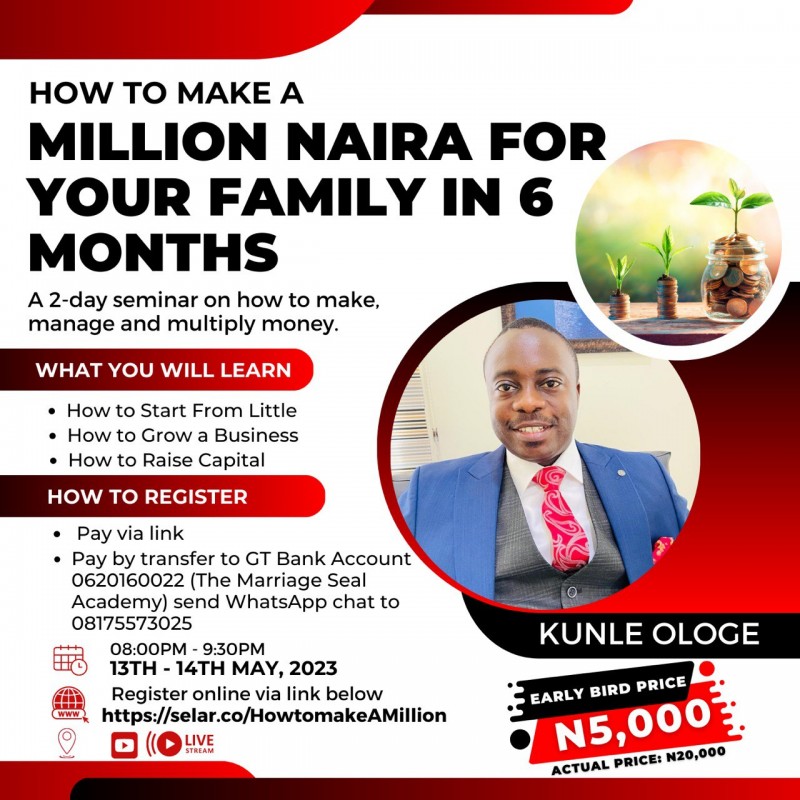 Buy HOW TO MAKE A MILLION NAIRA FOR YOUR FAMILY IN SIX MONTHS by THE