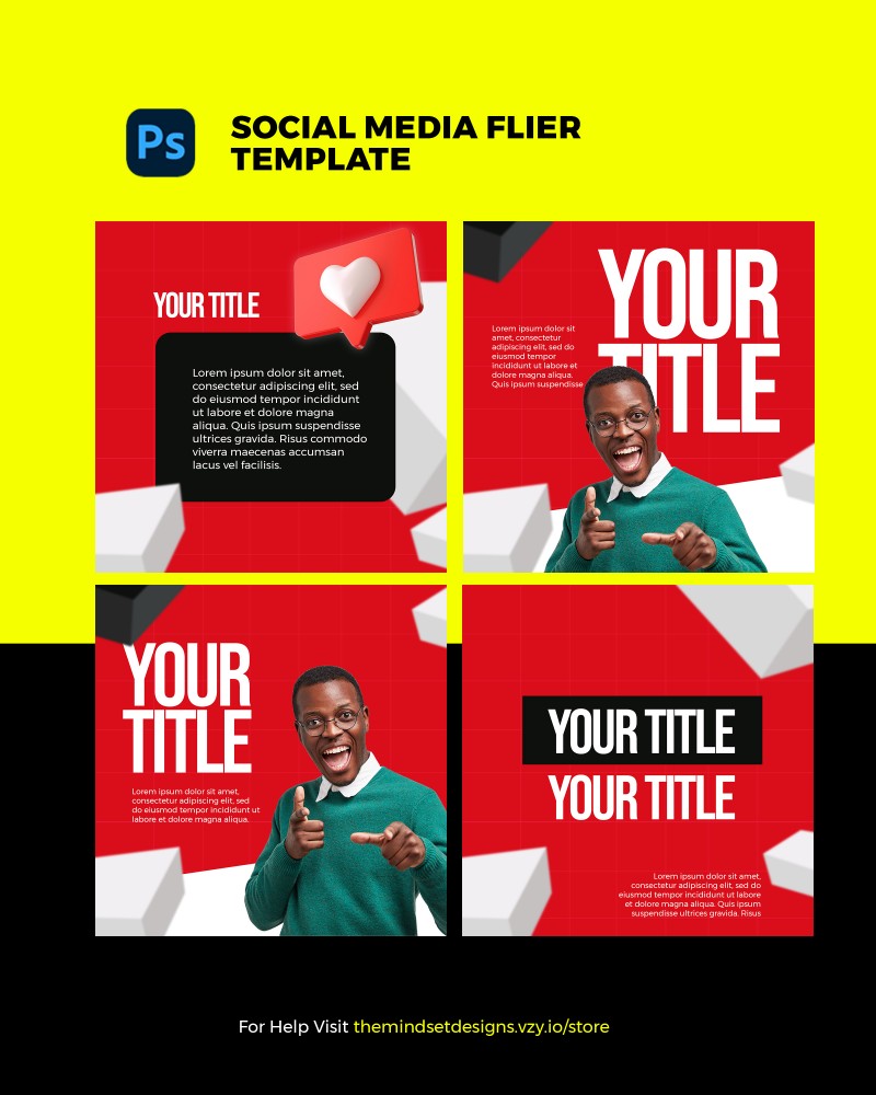 Social Media flier PSD Template