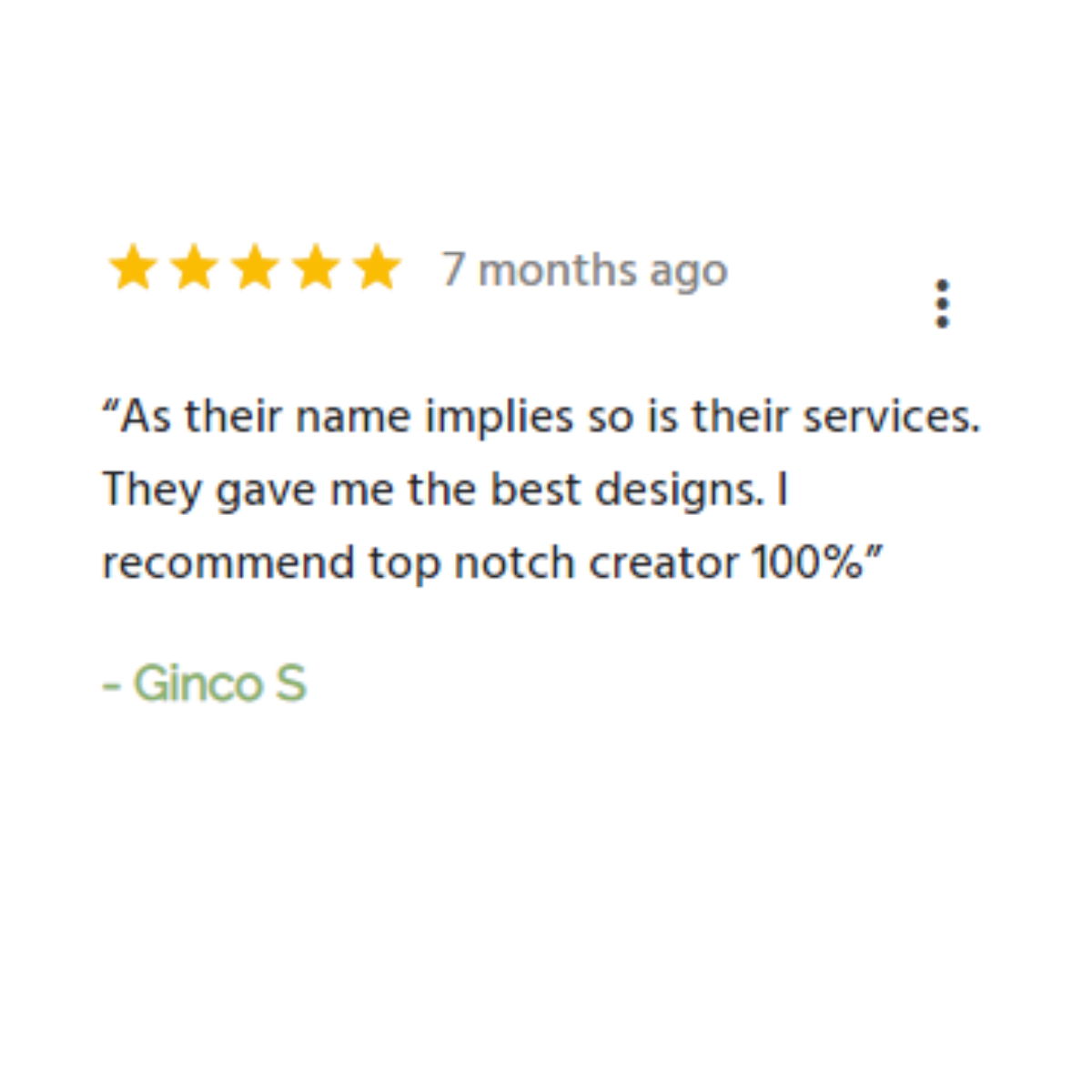 Customer review 1