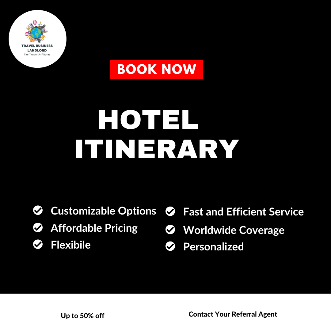 Monthly Hotel or Airbnb Itinerary/Booking
