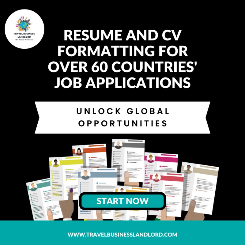 Resume and CV Formatting for Over 60 Countries' Job Applications