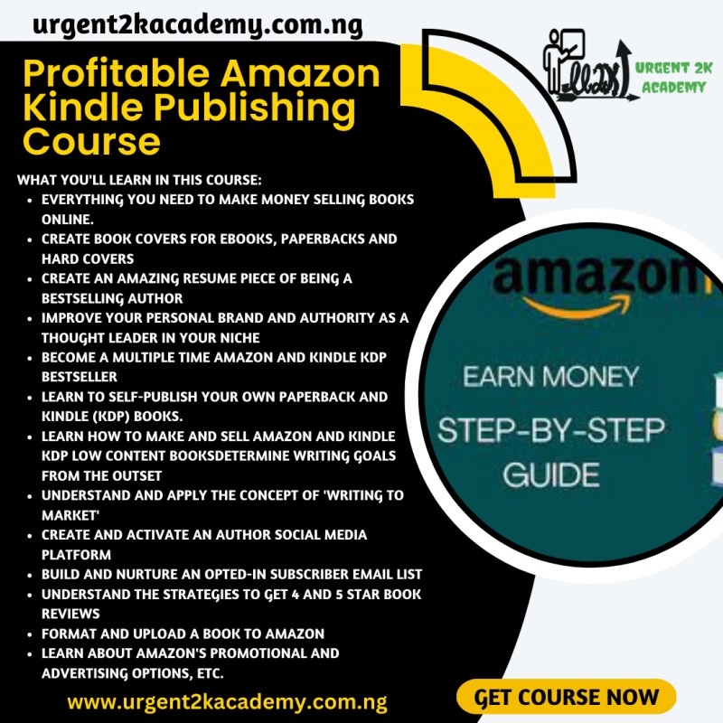 Buy Amazon Kindle Publishing (Amazon KDP) CrashCourse Make money